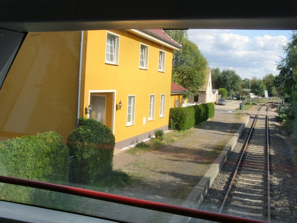 Blick vom Oberdeck auf die Strecke, September 2009