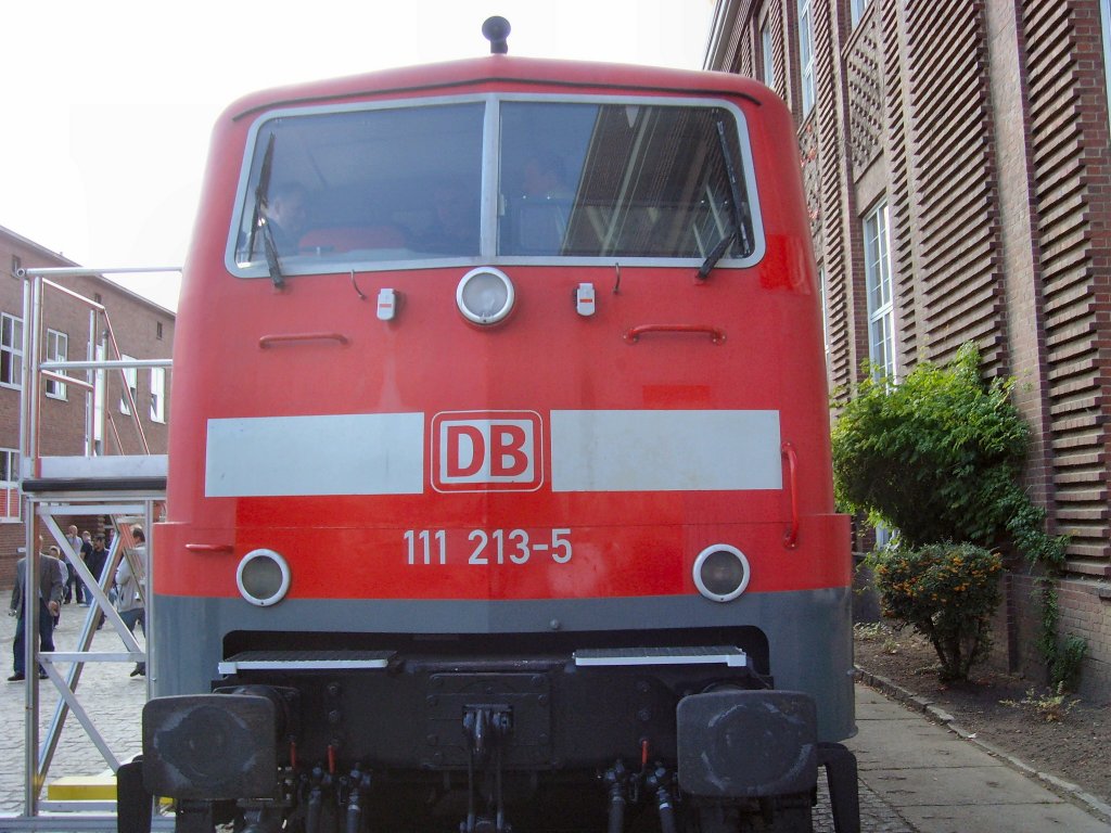 BR 111 (Bgelfalte) im Aw Dessau September 2009