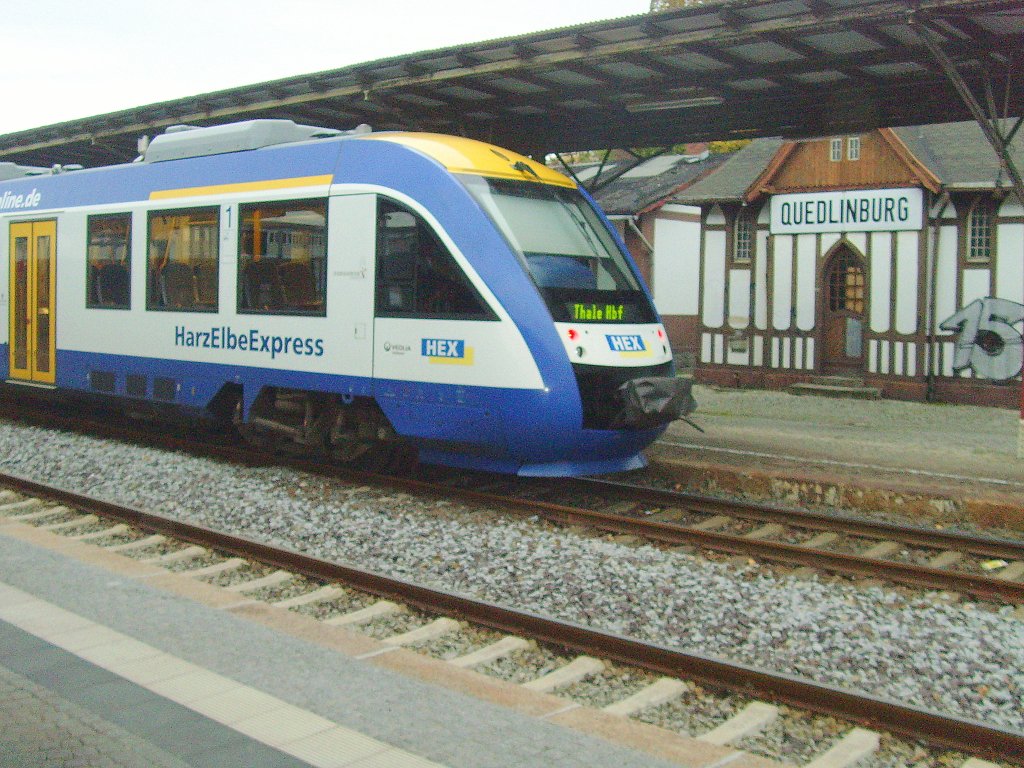 HEX-Triebwagen in Quedlinburg, Oktober 2010
