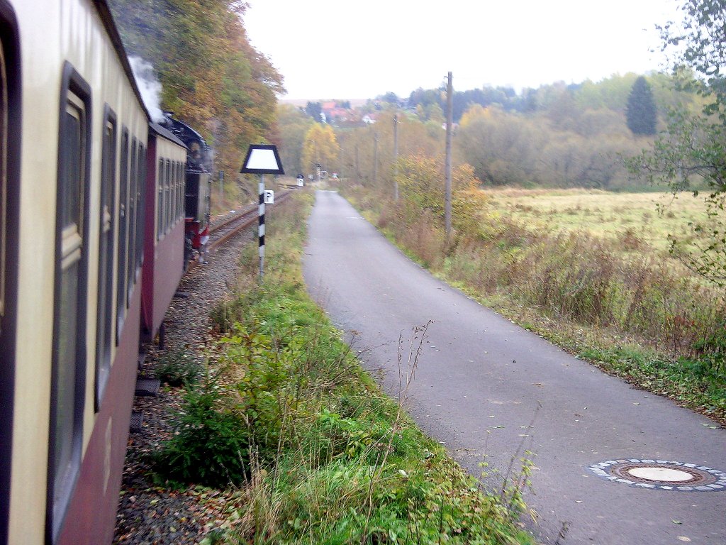 Kurz vor Strassberg (Richtung Alexisbad), Oktober 2010