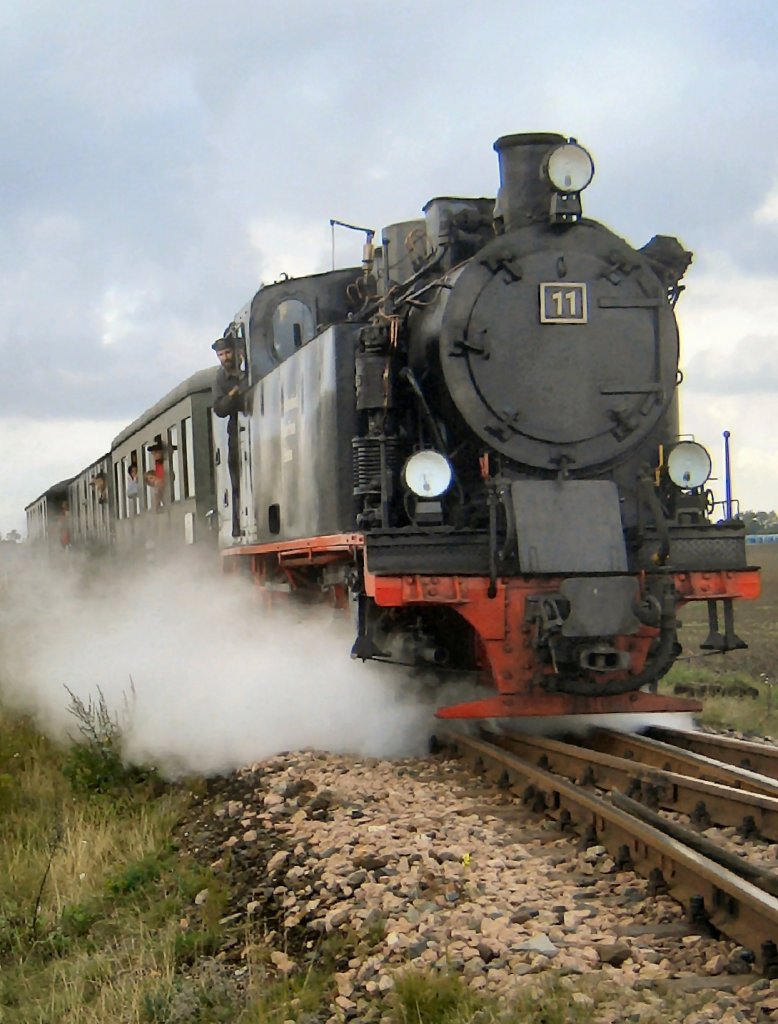 Lok 11 mit Zug der Mansfelder bergwerksbahn Oktober 2005
