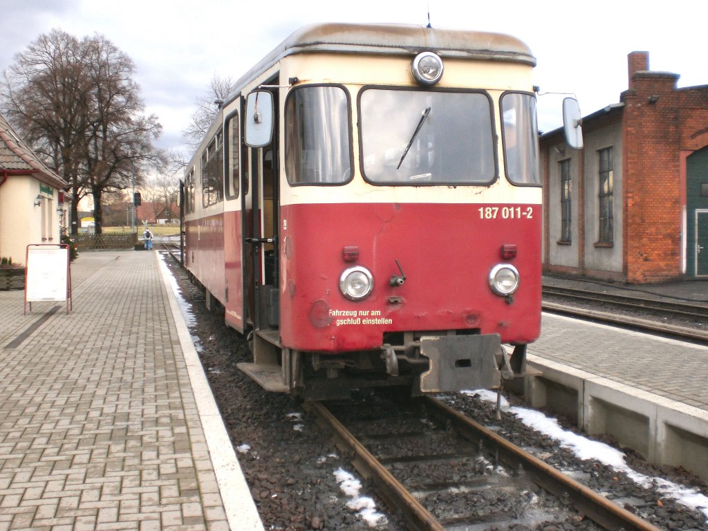 Triebwagen in Gernrode/Harz