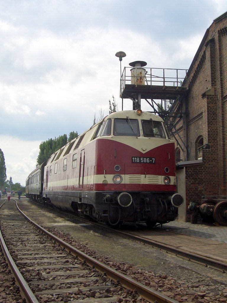 V 180 der Deutschen reichsbahn (118) im Bw Stafurt, Juni 2005